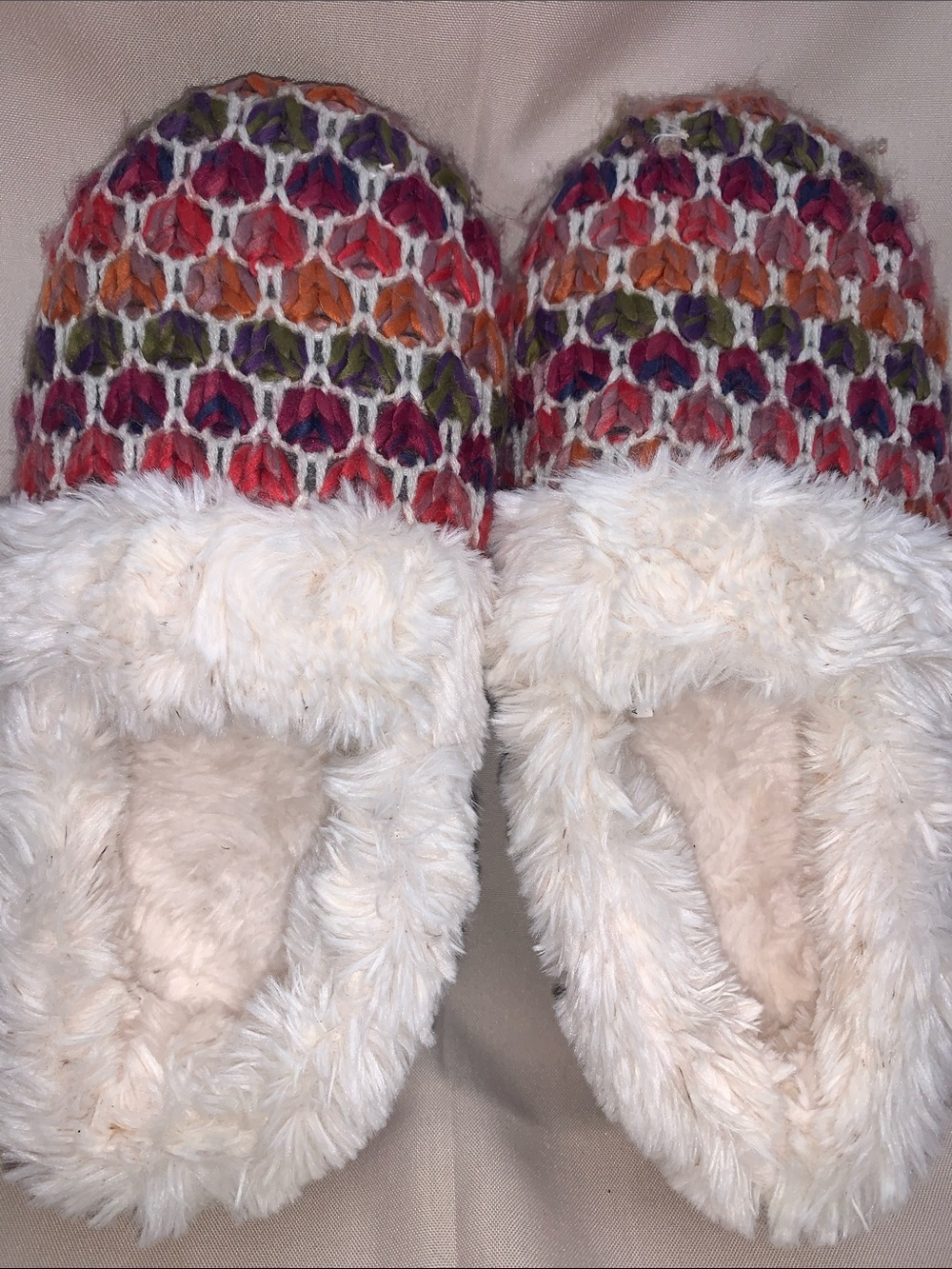 Secret Treasures Multi-color Knit Slippers size 7-8